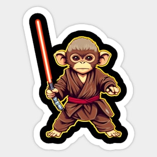 Jedi Monkey Sticker